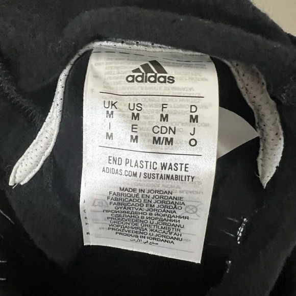 Adidas NWT Mens 3 Stripe Black White Hoodie H09262 M - Picture 10 of 14